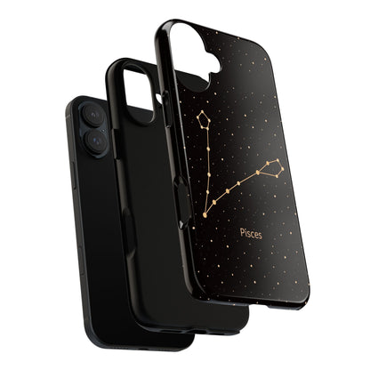 Pisces Zodiac Constellation Phone Case – Luxe Gold Celestial Cover