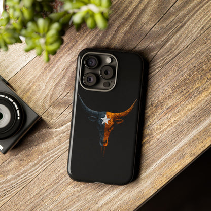 Texas Longhorn Skull Phone Case Western Cowboy Bull iPhone Samsung Cover