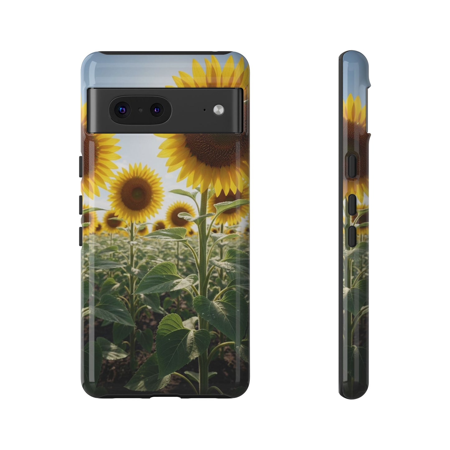 Sunflower Field Phone Case | Golden Hour Floral Aesthetic | Bright Summer Tough Case