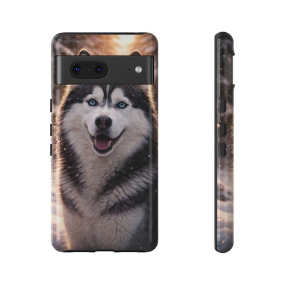Siberian Husky Tough Phone Case | Blue Eyes Dog Cover Protective iPhone Case