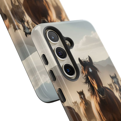 Running Horses Phone Case | Wild Mustang Herd Tough Protective Cover