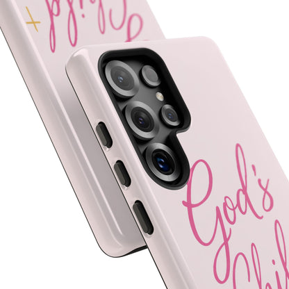 Gods Child Phone Case Christian Pink Aesthetic Tough iPhone Case