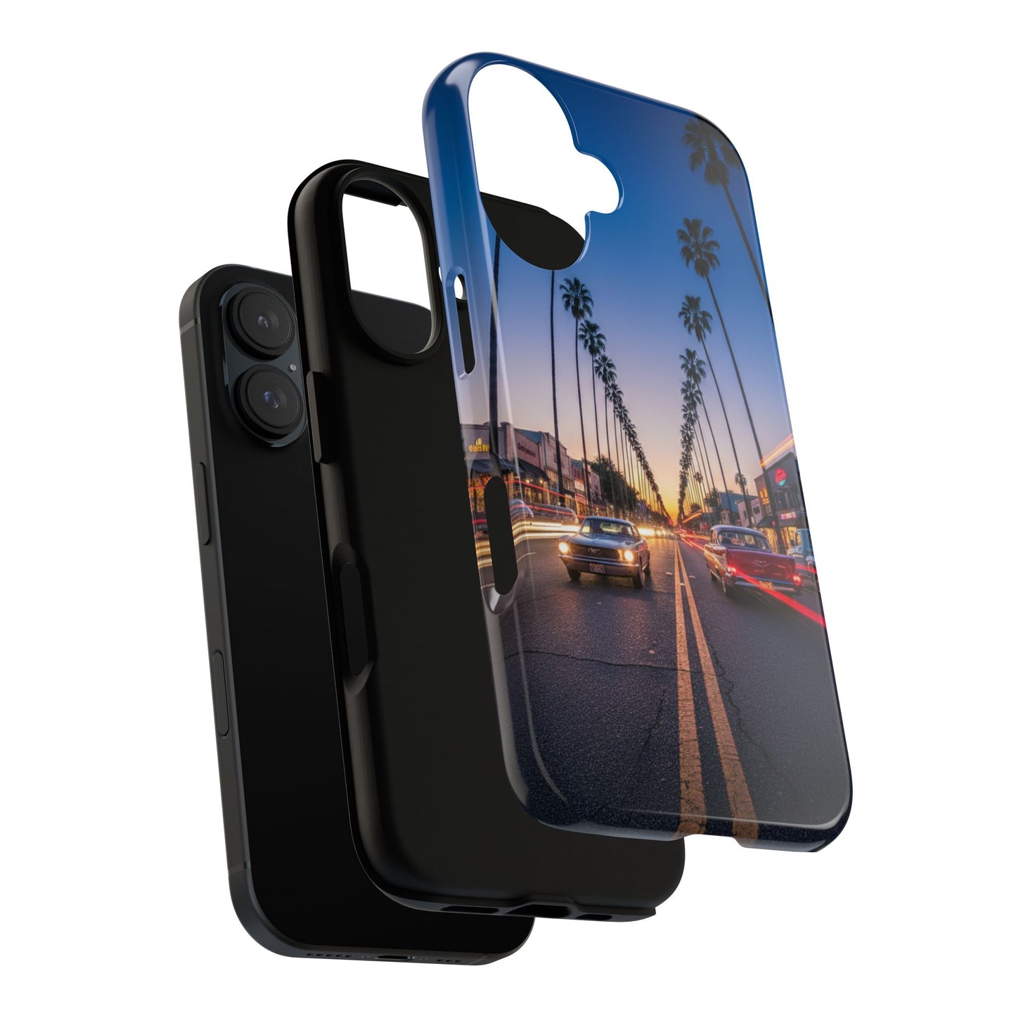 LA Sunset Boulevard Phone Case | Palm Tree Sunset Aesthetic | City Night Tough Case