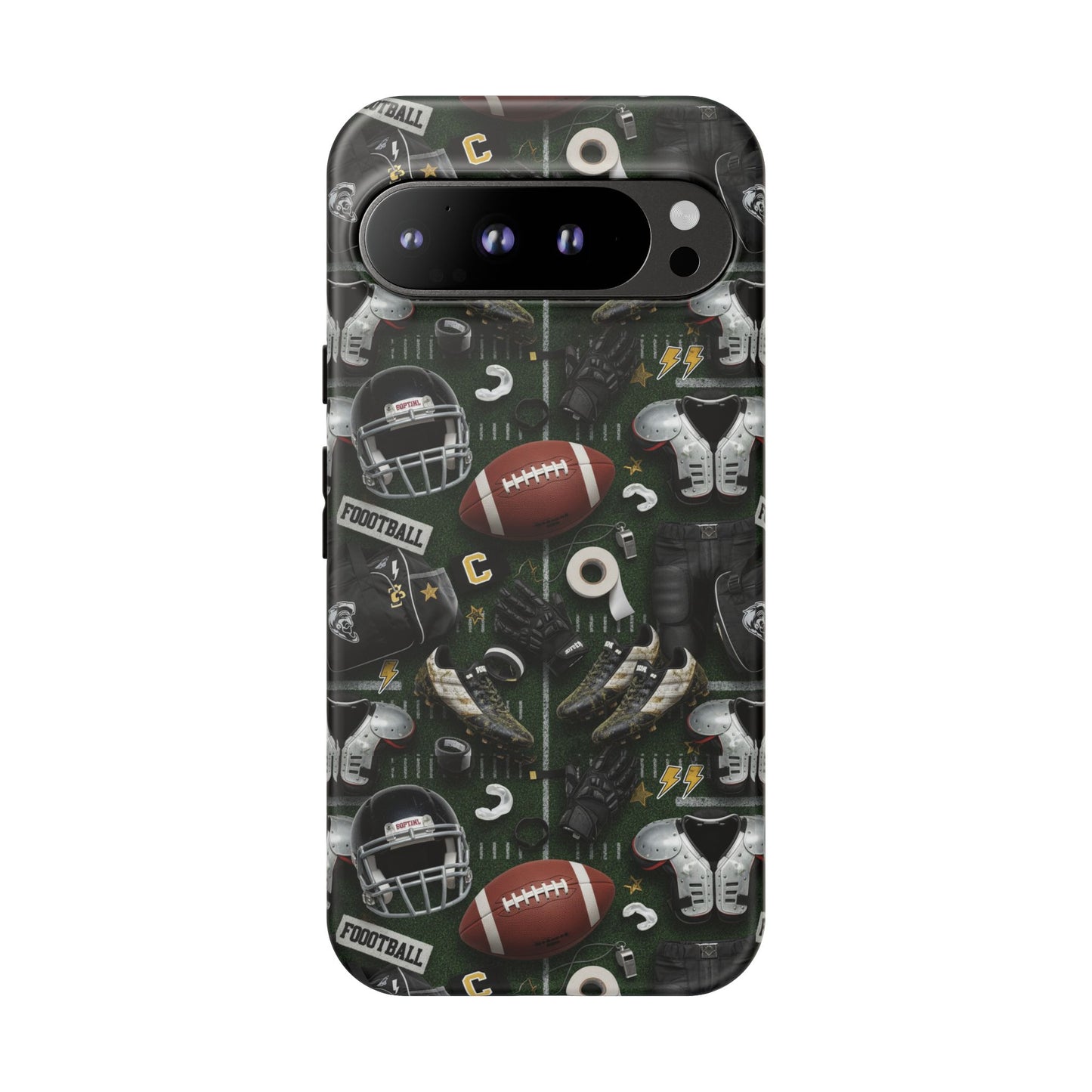 Football Pattern Phone Case – Sports Fan Tough Protective Game Day Case