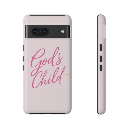 Gods Child Phone Case Christian Pink Aesthetic Tough iPhone Case