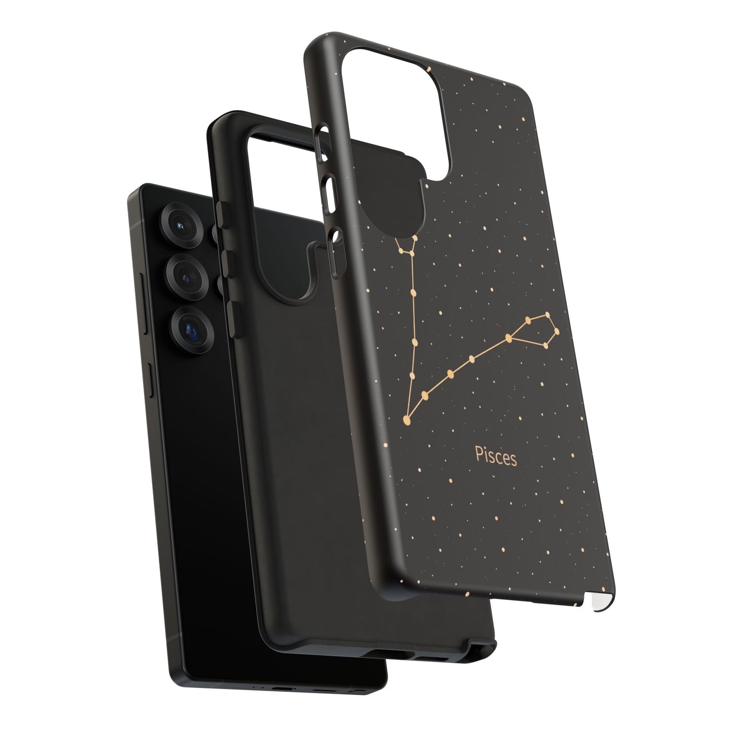 Pisces Zodiac Constellation Phone Case – Luxe Gold Celestial Cover
