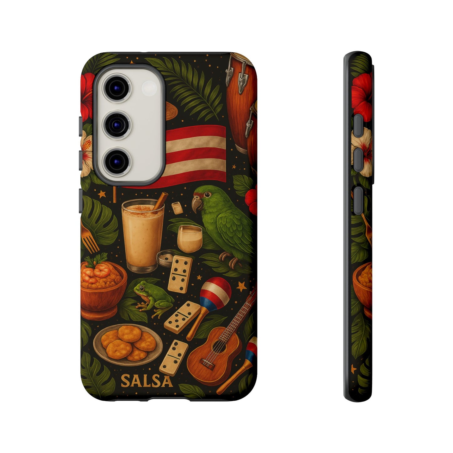 Puerto Rican Culture Phone Case | Boricua Icons Caribbean Aesthetic Tough Protective Case