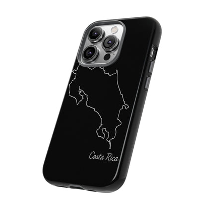 Costa Rica Outline Phone Case – Minimal Country Map Tough Case (iPhone, Samsung, Pixel)