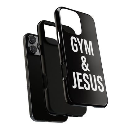 Gym & Jesus Phone Case Christian Faith Workout Gym Motivation Case