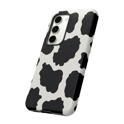 Black & White Cow Print Phone Case | Aesthetic Tough Protective Case