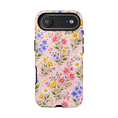 Wildflower Floral Phone Case Vintage Spring Meadow Tough Cover