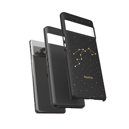 Aquarius Zodiac Constellation Phone Case – Luxe Gold Celestial Cover