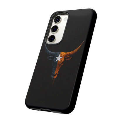 Texas Longhorn Skull Phone Case Western Cowboy Bull iPhone Samsung Cover