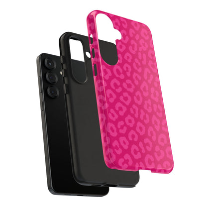 Hot Pink Leopard Print Phone Case – Bold Coquette Leopard Tough Case