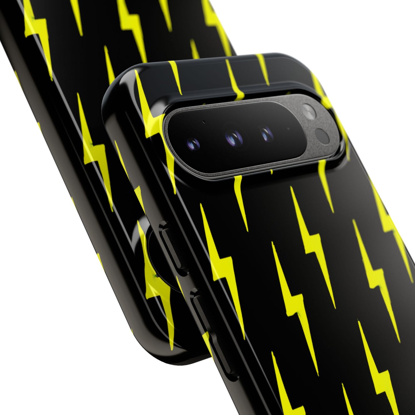 Yellow Lightning Bolt Tough Phone Case | Bold Electric Pattern Case for Iphone, Samsung Galaxy and Pixel