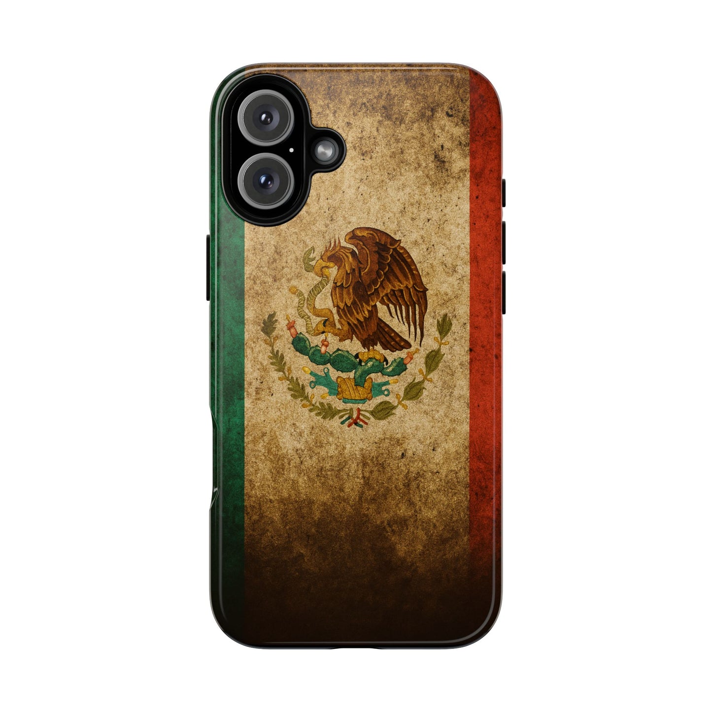 Vintage Mexico Flag Phone Case – Mexican Pride Grunge Flag Aesthetic Tough Case
