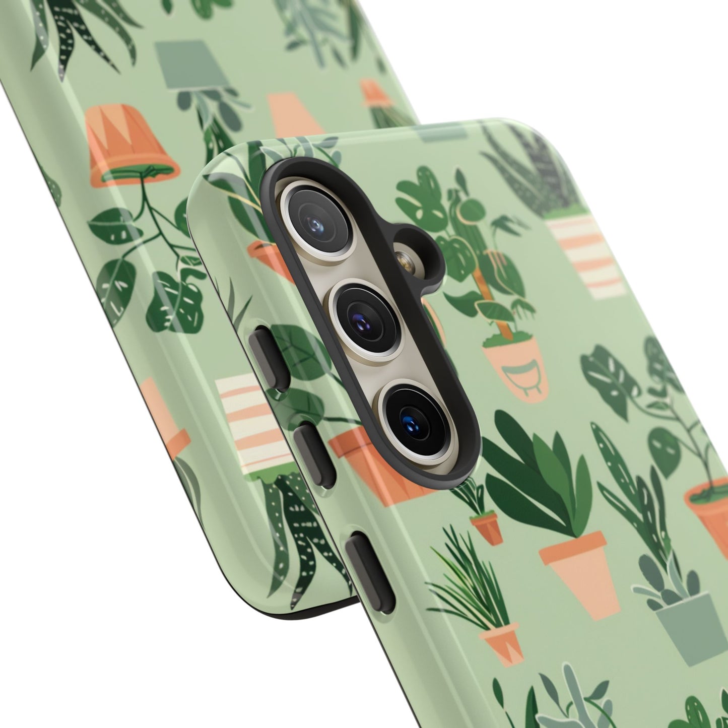 Plant Lover Phone Case | Cute Potted Plants Pattern | Botanical Aesthetic Tough Case
