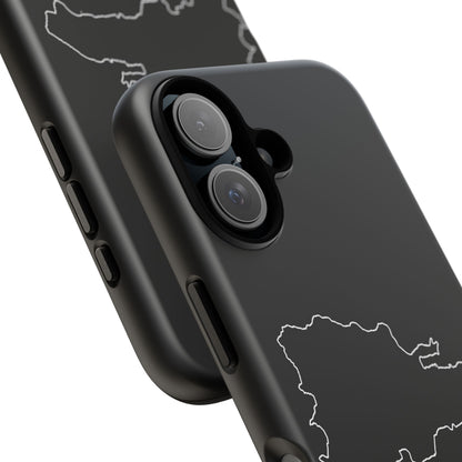 Dominican Republic Outline Phone Case – Minimal Country Map Tough Case (iPhone, Samsung, Pixel)