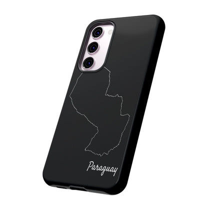Paraguay Outline Phone Case – Minimal Country Map Tough Case (iPhone, Samsung, Pixel)