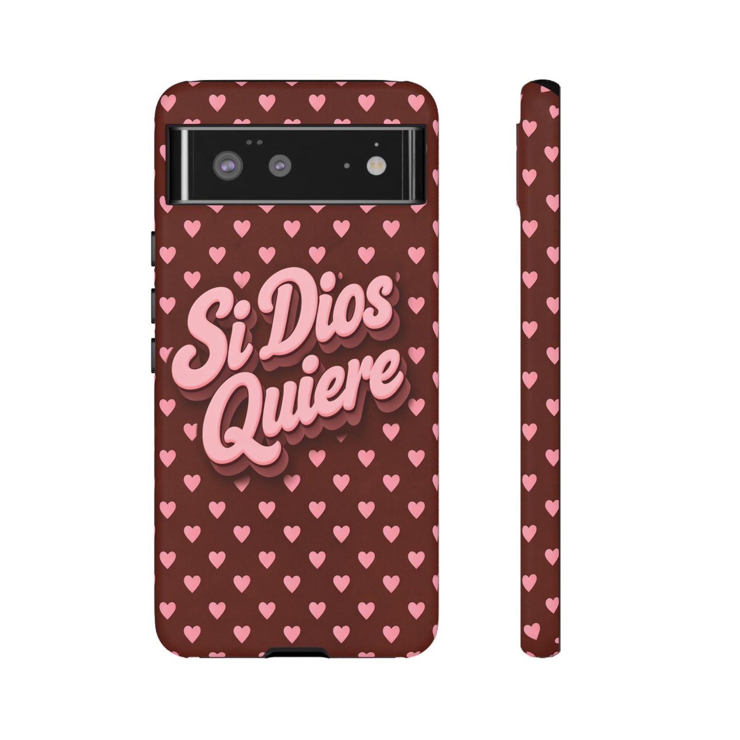 Si Dios Quiere Phone Case Latina Aesthetic Pink Hearts iPhone Samsung