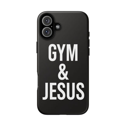 Gym & Jesus Phone Case Christian Faith Workout Gym Motivation Case