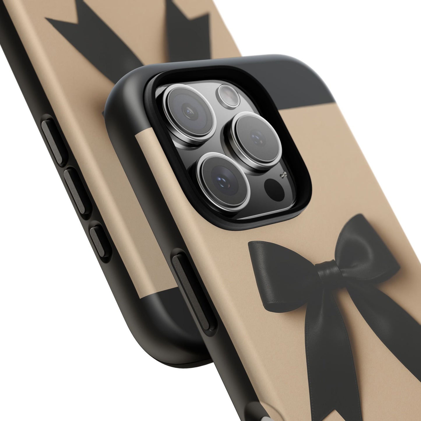 Black Bow Phone Case | Elegant Coquette Bow Design | Chic Neutral Tough Case for iPhone & Samsung