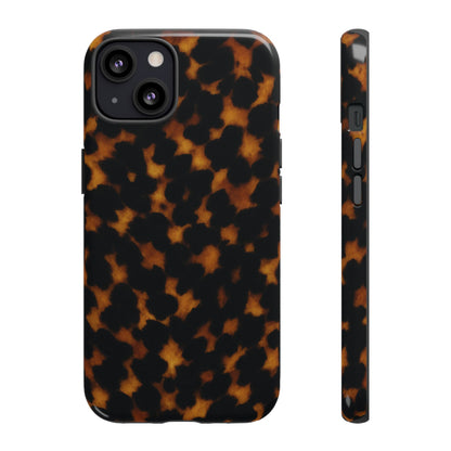 Tortoiseshell Phone Case – Brown Leopard Pattern Luxury Tough Protective Case