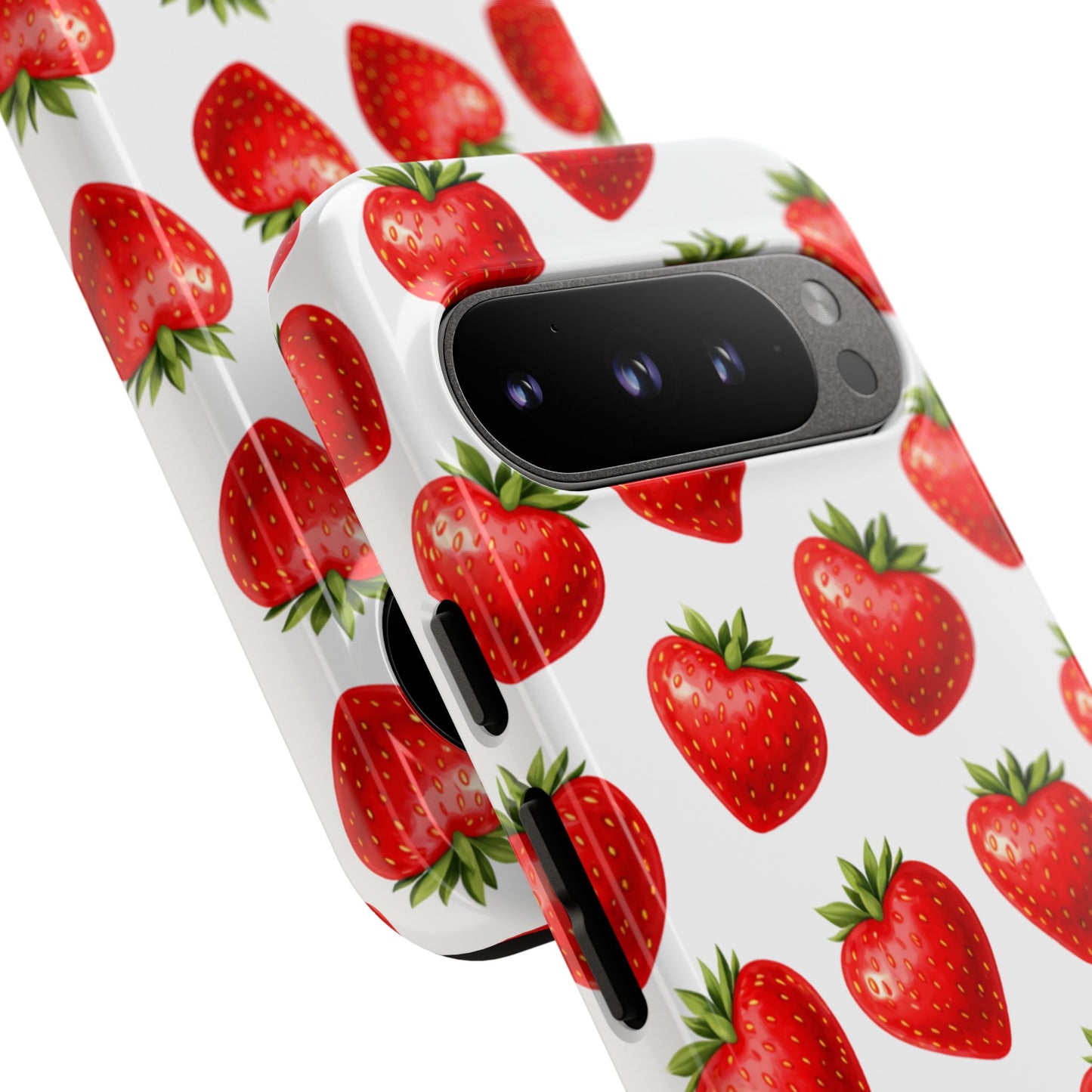 Cute Strawberry Phone Case – Aesthetic Fruit Pattern Protective Cover for Iphone, Samsung Galaxy and Pixel