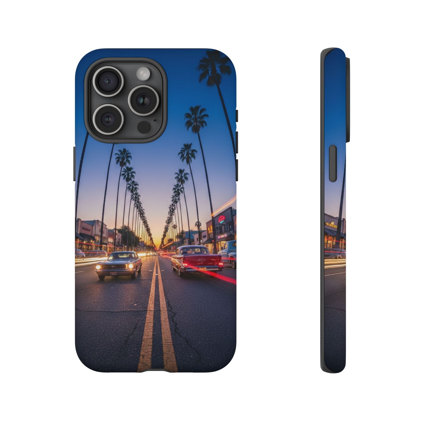 LA Sunset Boulevard Phone Case | Palm Tree Sunset Aesthetic | City Night Tough Case