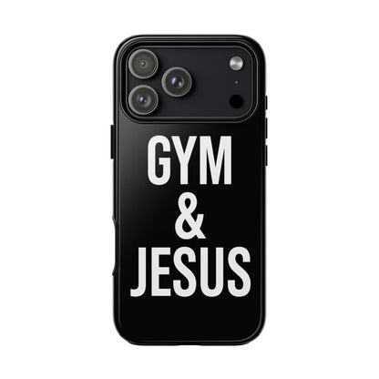 Gym & Jesus Phone Case Christian Faith Workout Gym Motivation Case