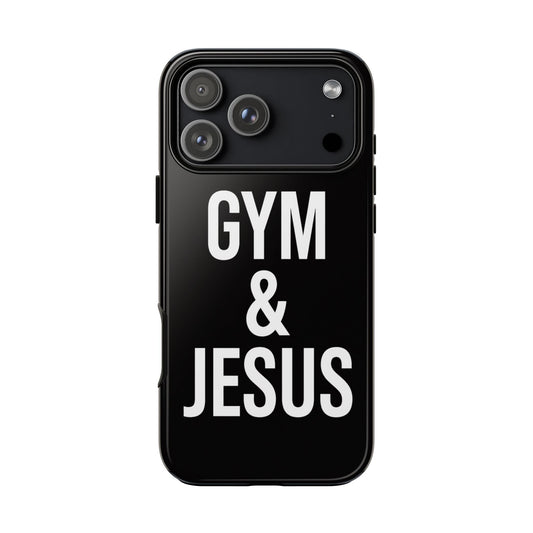 Gym & Jesus Phone Case Christian Faith Workout Gym Motivation Case