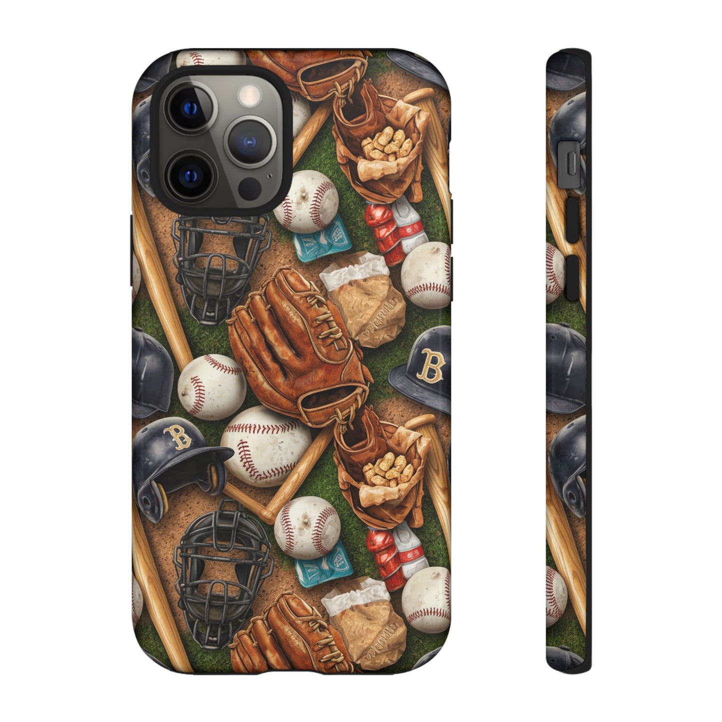 Baseball Gear Collage Phone Case – Vintage Baseball Equipment Sports Tough Case