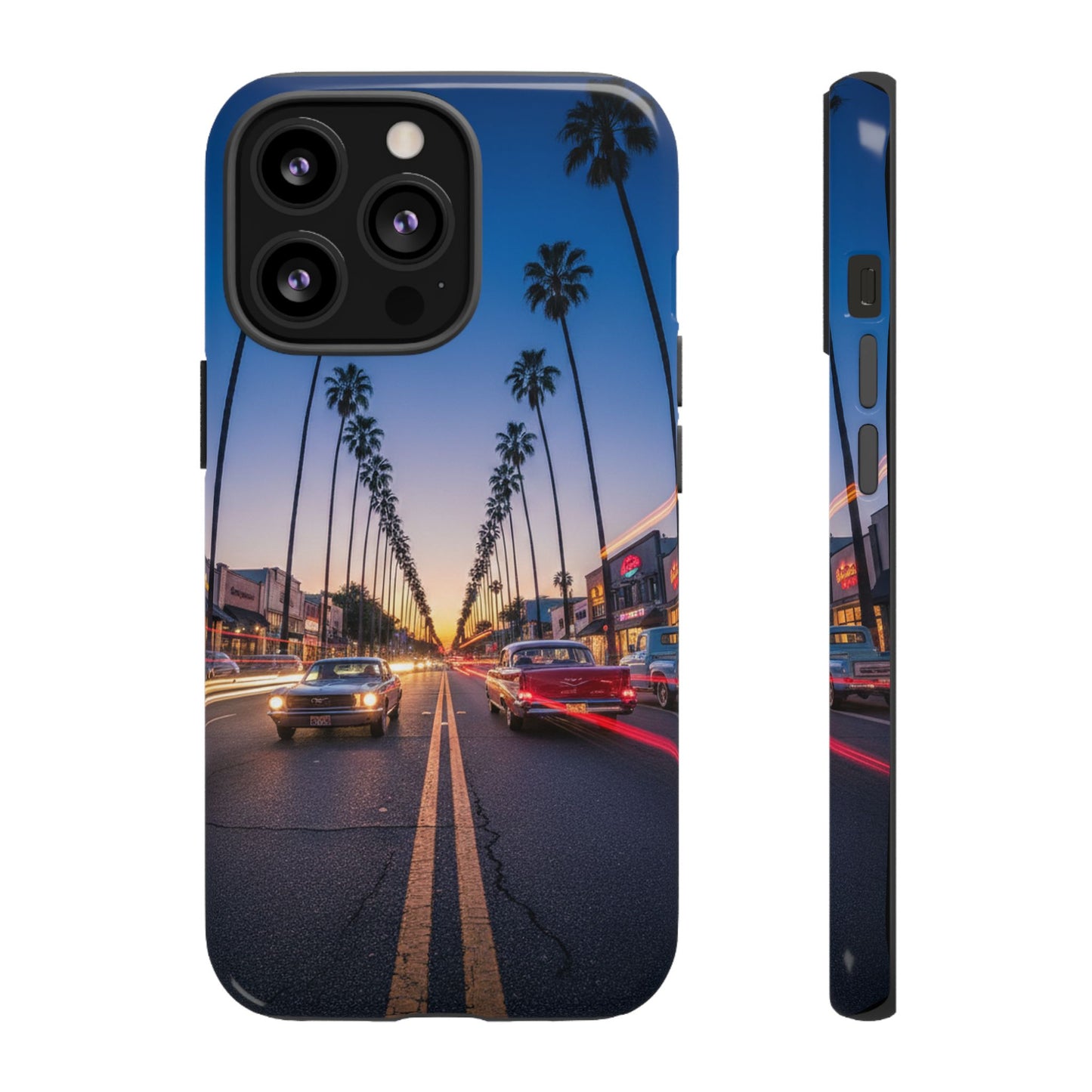 LA Sunset Boulevard Phone Case | Palm Tree Sunset Aesthetic | City Night Tough Case