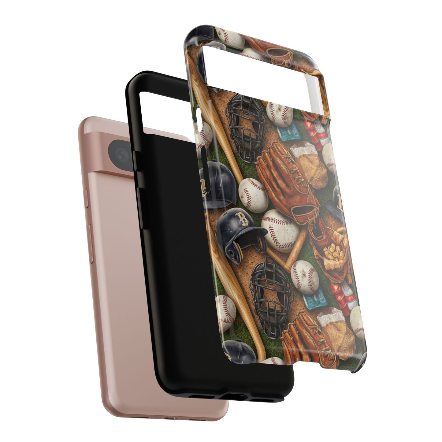 Baseball Gear Collage Phone Case – Vintage Baseball Equipment Sports Tough Case