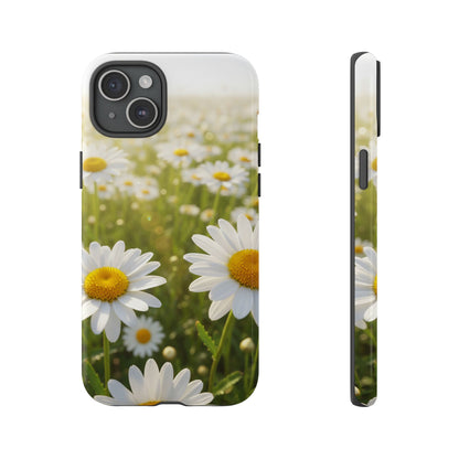 Daisy Phone Case – Floral Spring Field Tough Protective Case (iPhone, Samsung, Pixel)