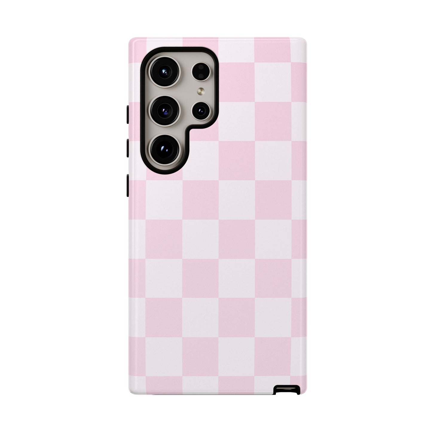 Pink Checkerboard Phone Case | Aesthetic Tough Protective Case