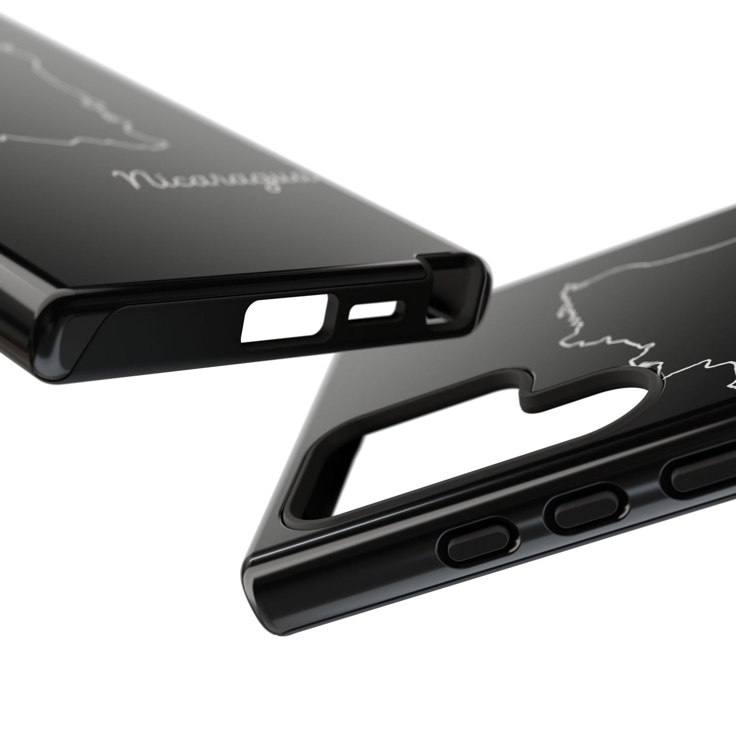 Nicaragua Outline Phone Case – Minimal Country Map Tough Case (iPhone, Samsung, Pixel)