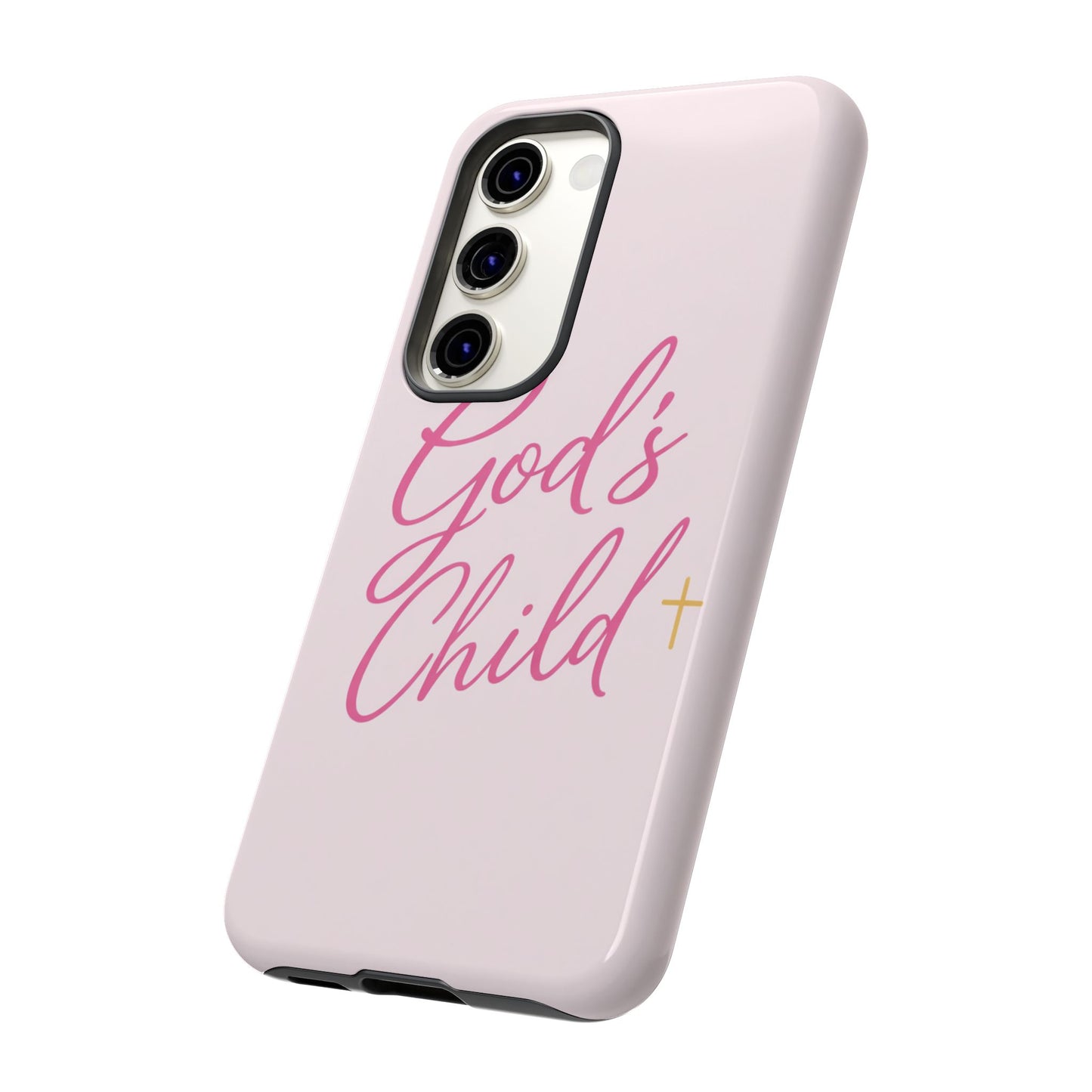 Gods Child Phone Case Christian Pink Aesthetic Tough iPhone Case