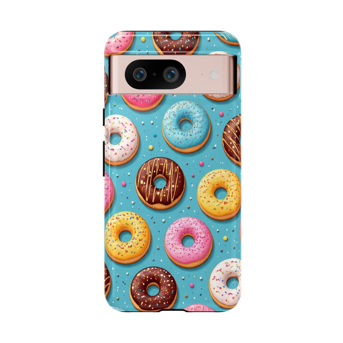 Cute Donut Pattern Phone Case – Colorful Sprinkles Dessert Design for Iphone, Samsung Galaxy and Pixel