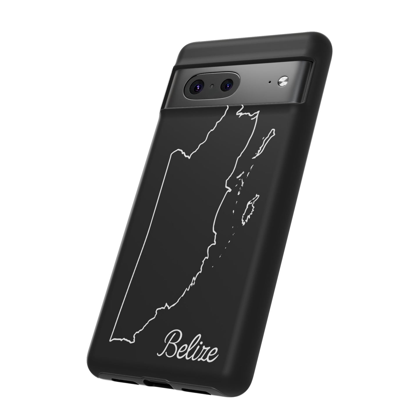 Belize Outline Phone Case – Minimal Country Map Tough Case (iPhone, Samsung, Pixel)