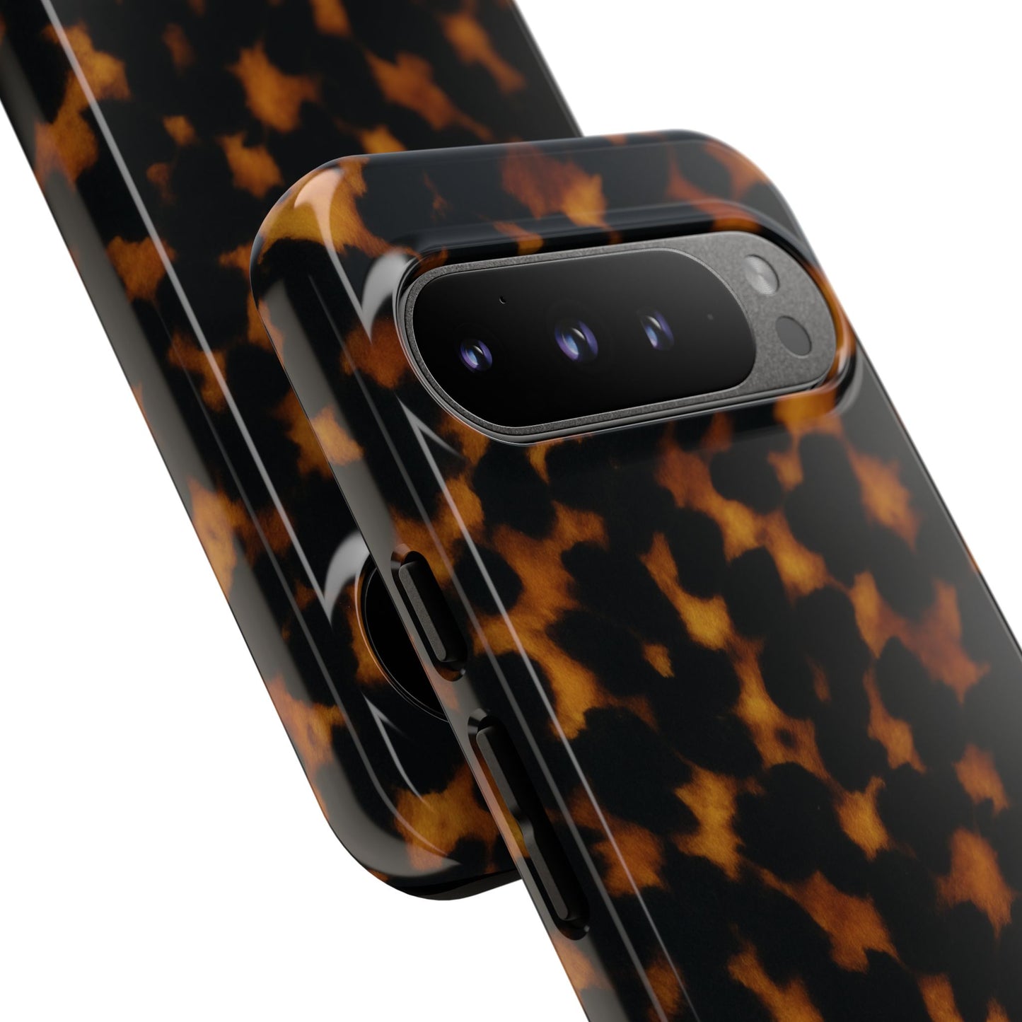 Tortoiseshell Pattern Tough Phone Case | Classic Leopard-Style Protective Cover