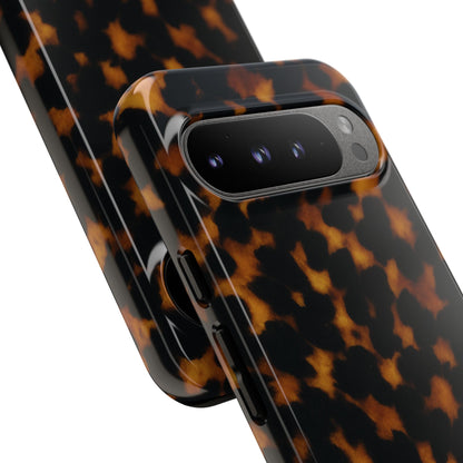 Tortoiseshell Pattern Tough Phone Case | Classic Leopard-Style Protective Cover