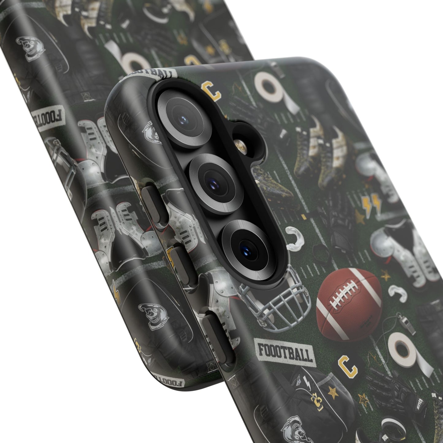 Football Pattern Phone Case – Sports Fan Tough Protective Game Day Case