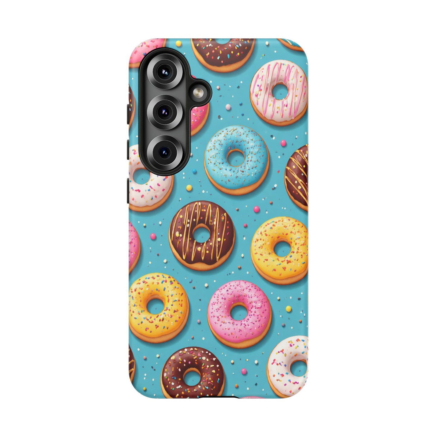 Cute Donut Pattern Phone Case – Colorful Sprinkles Dessert Design for Iphone, Samsung Galaxy and Pixel