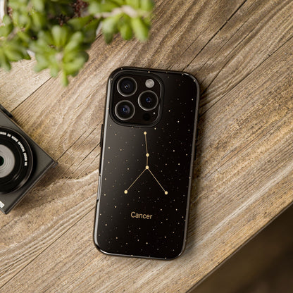 Cancer Zodiac Constellation Phone Case – Luxe Gold Celestial Cover