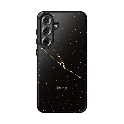 Taurus Zodiac Constellation Phone Case – Luxe Gold Celestial Cover