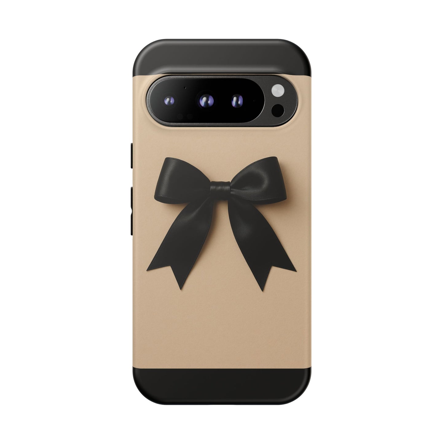 Black Bow Phone Case | Elegant Coquette Bow Design | Chic Neutral Tough Case for iPhone & Samsung