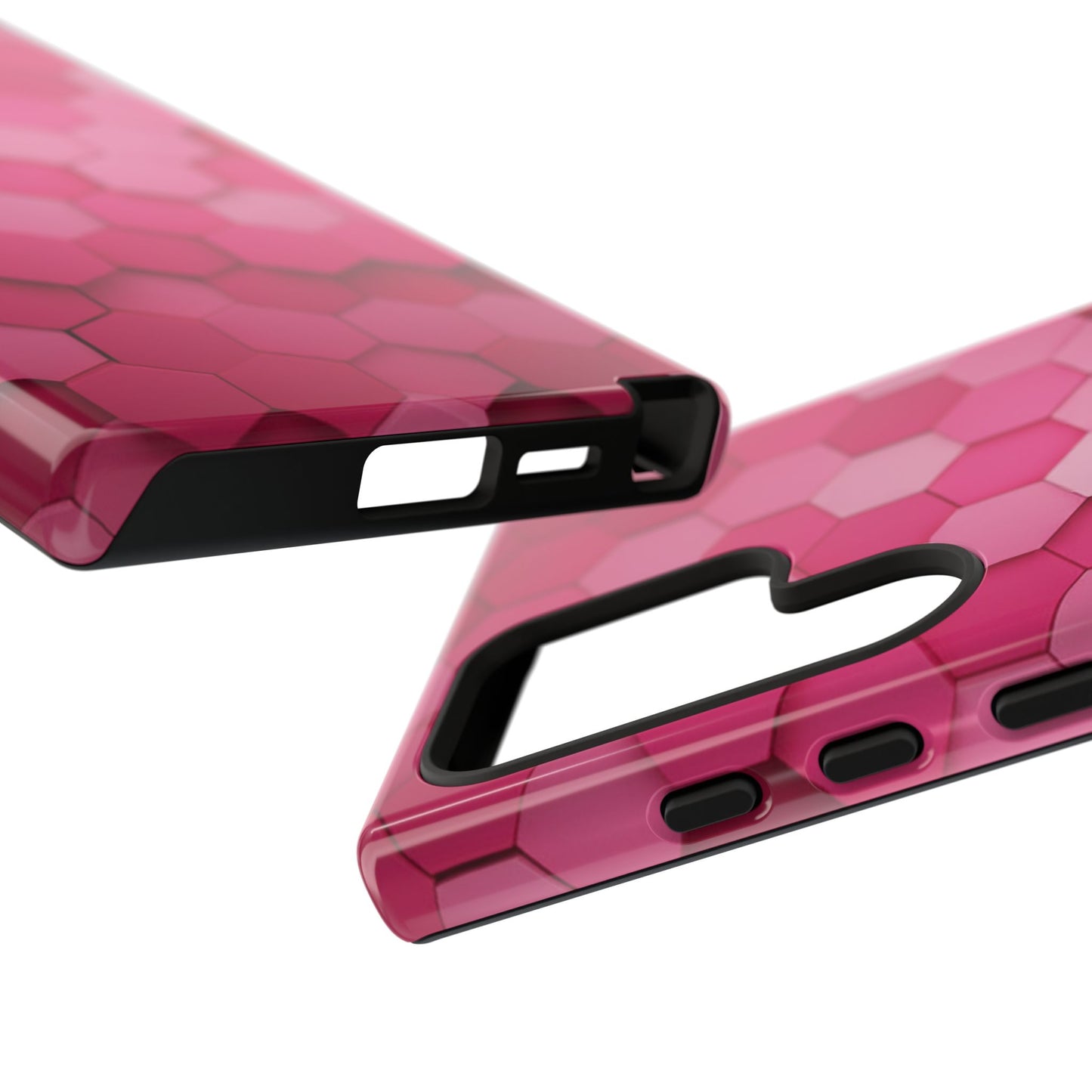 Hot Pink Hexagon Phone Case | Honeycomb Geometric Aesthetic | Cute Pink iPhone & Samsung Tough Protective Case