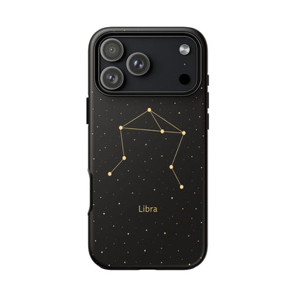 Libra Zodiac Constellation Phone Case – Luxe Gold Celestial Cover