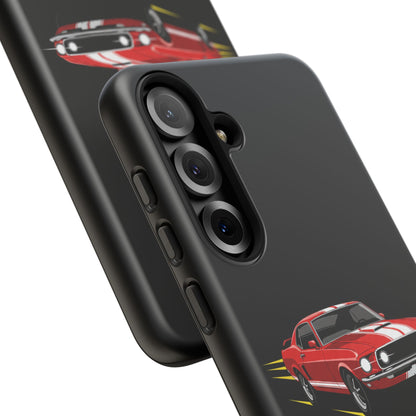 Red Muscle Car Phone Case – Classic Car Racing Tough Protective Case